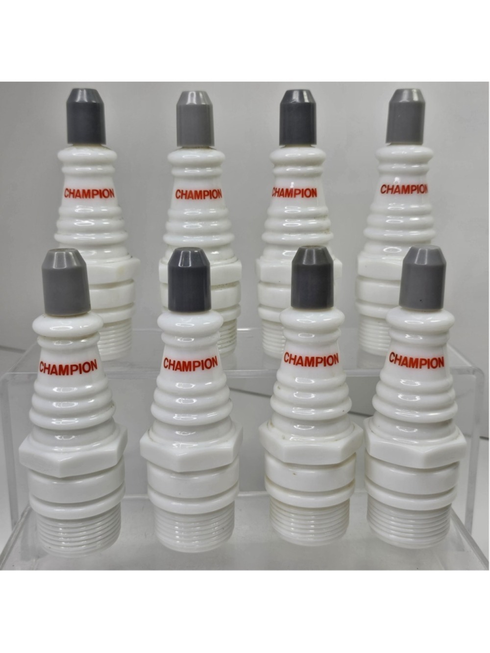 Champion Spark Plugs Vintage Collectible Bottles Lot Of 8pcs, Empty